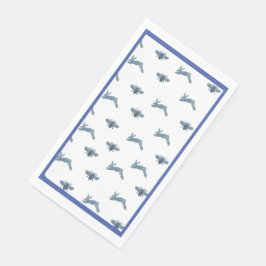 Blaue Weißblütenbiene Serviette