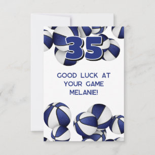 blaue weiße Basketbälle viel Glück im Spiel Karte