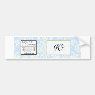 Blaue/weiße Damassohle Hochwasserflasche Autoaufkleber