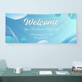 Blaue weiße Gradienten-Moderne Willkommens-Veranst Banner