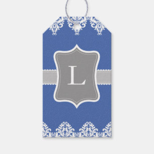 Blaue weiße graue geschenkanhänger
