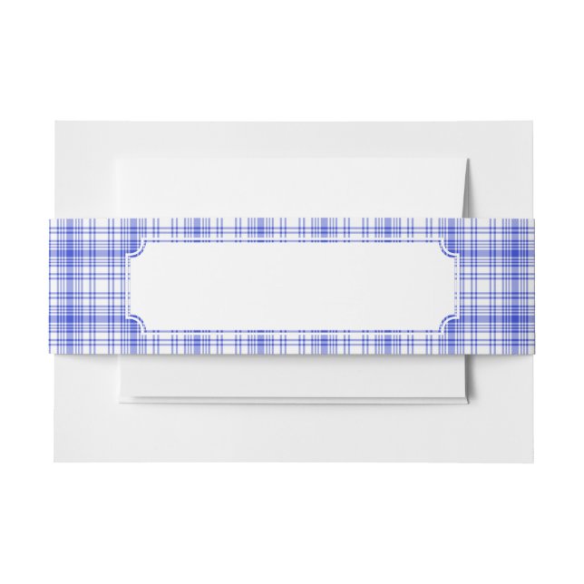 Blaue weiße karierte 2 einladungsbanderole (Vorderseite Beispiel)
