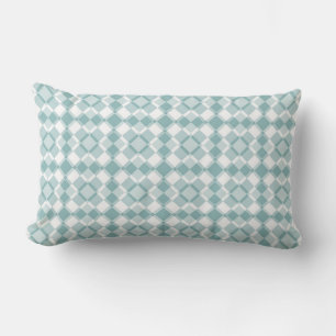 Blaue Weiße Karo-Argyle-Muster Lendenkissen