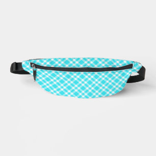 Blaue weiße Karo-Muster Bauchtasche