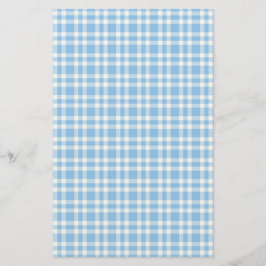 Blaue weiße Karo-Muster Briefpapier