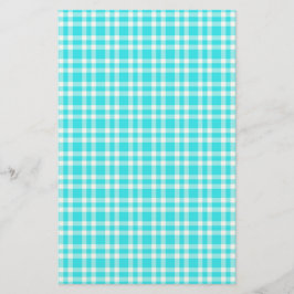 Blaue weiße Karo-Muster Briefpapier