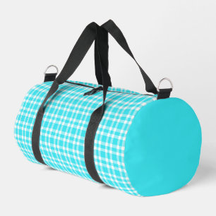 Blaue weiße Karo-Muster Klein Duffle Bag