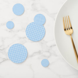 Blaue weiße Karo-Muster Konfetti