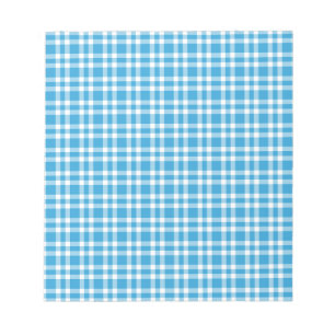 Blaue weiße Karo-Muster Notizblock