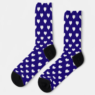 Blaue weiße Liebe Herzdesign Socken