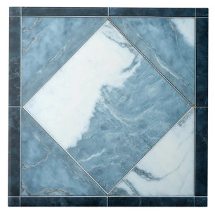 Blaue weiße Marmor-Keramikfliese elegantes Interie Fliese
