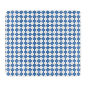 Blaue weiße Rauten-Karuomuster Schneidebrett