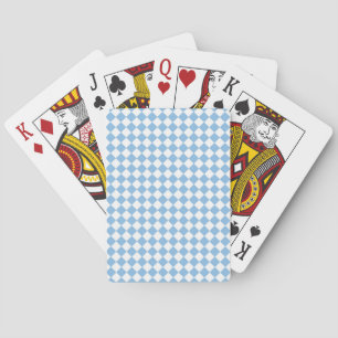 Blaue weiße Schachbrett-Diamant-Muster Spielkarten