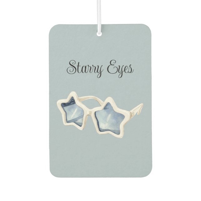 Blaue Weiße Stern Sonnenbrille Autolufterfrischer (Vorderseite)