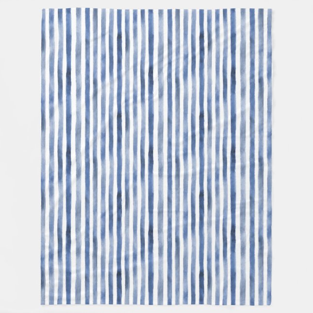 Blaue weiße Streifen  Fleecedecke (Vorderseite)
