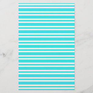 Blaue weiße Streifenmuster Briefpapier