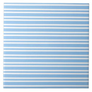 Blaue weiße Streifenmuster Fliese