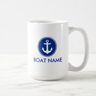 Blaue weiße tasse