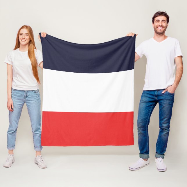 Blaue, weiße und rote Streifen Streifen Streifen S Fleecedecke (Beispiel)