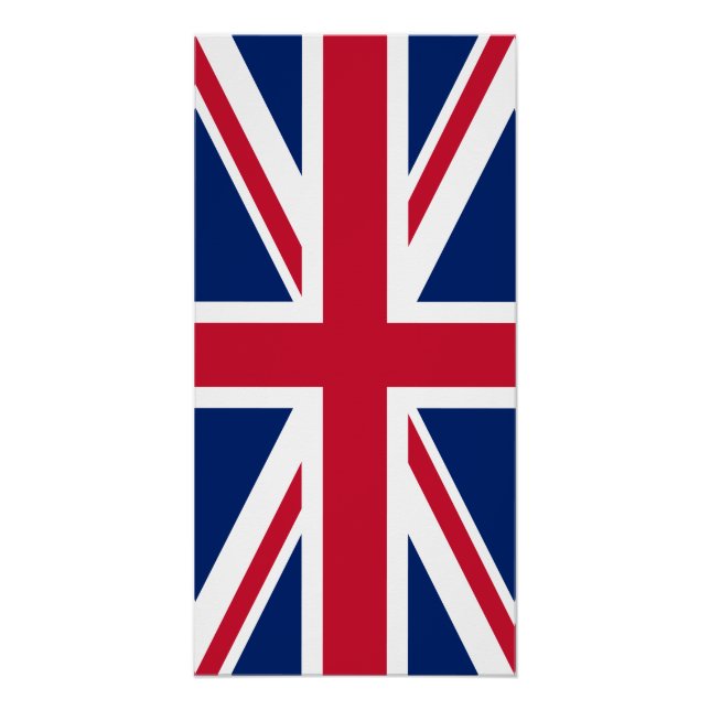 Blaue Weiße und Rote Union Jack Poster (Vorderseite)