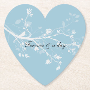 Blaue Weiße Vogelzweige Untersetzer