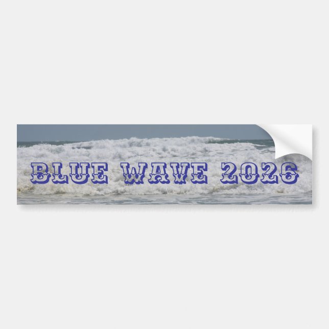 Blaue Welle 2026  Autoaufkleber (Vorne)