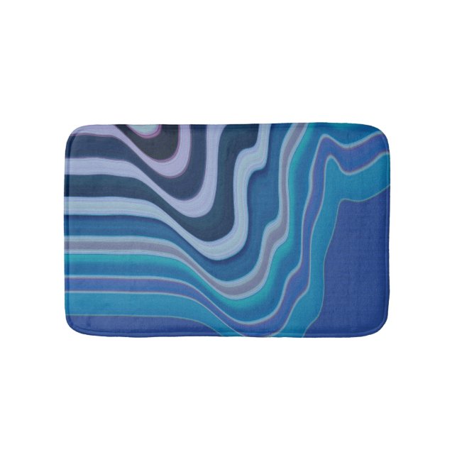 Blaue Welle Badematte (Vorderseite)