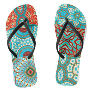 BLAUE WELLE DESIGNER COLLAGE FLIP FLOPS