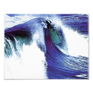 Blaue Welle Fotodruck