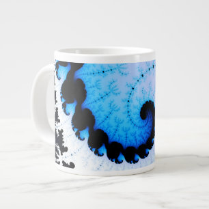 Blaue Welle - Fraktalkunst Jumbo-Tasse