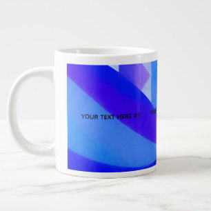 Blaue Welle Geometrische Abstraktion Jumbo-Tasse