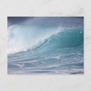 Blaue Welle kracht, Maui, Hawaii, USA 2 Postkarte
