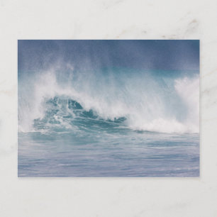 Blaue Welle kracht, Maui, Hawaii, USA 3 Postkarte