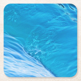 Blaue Welle Rechteckiger Pappuntersetzer