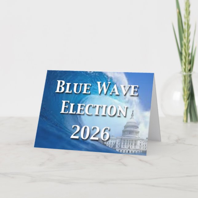 Blaue Welle Wahl 2026 Karte (Vorderseite)