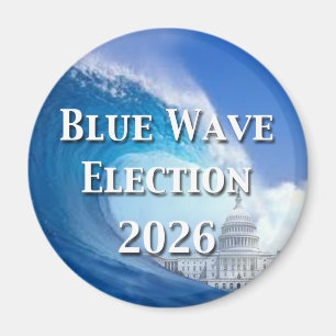 Blaue Welle Wahl 2026 Magnet