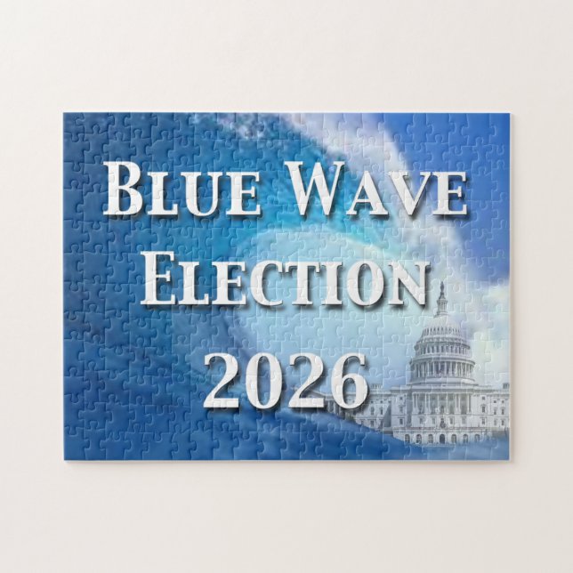 Blaue Welle Wahl 2026 Puzzle (Horizontal)