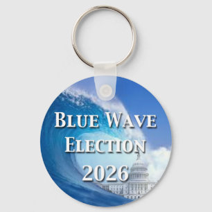 Blaue Welle Wahl 2026 Schlüsselanhänger