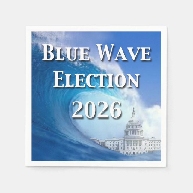 Blaue Welle Wahl 2026 Serviette (Vorderseite)