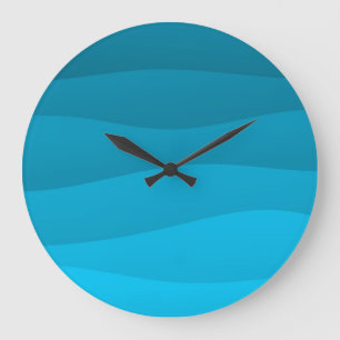 Blaue Wellen Acryl-Wanduhr Große Wanduhr