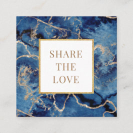 Blaue Wellen Goldsalon Wellness-Center Loyalty Car Quadratische Visitenkarte