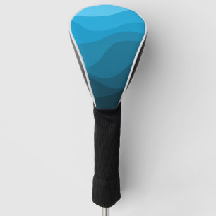 Blaue Wellen im Retrostil des Ozeans Golf Headcover