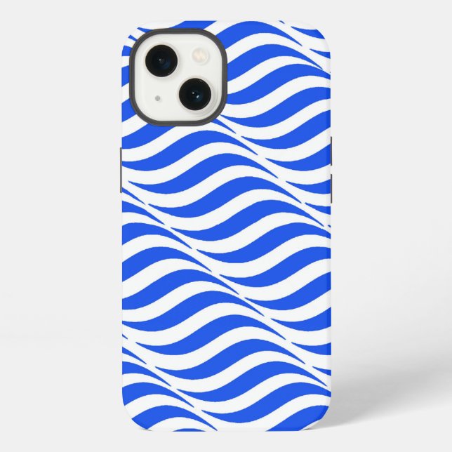 Blaue Wellen iPhone Hülle (Rückseite)
