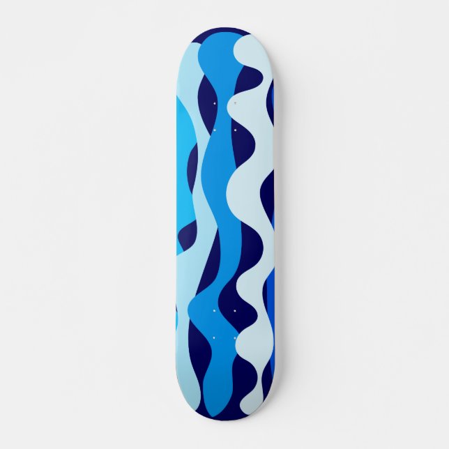 Blaue Wellen Skateboard (Vorne)