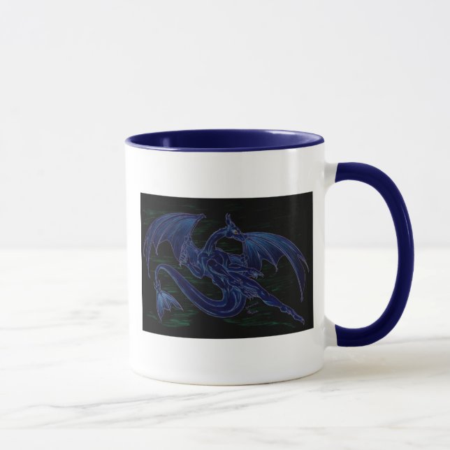 Blaue Wellen-Tasse Tasse (Rechts)