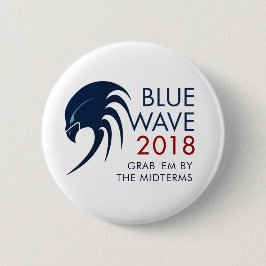 Blaue Wellen-Tsunami-Widerstand-Halbzeit-Wahl 2018 Button