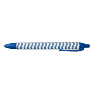 Blaue Wellenform-Navy-Muster Anpassen des Hintergr Kugelschreiber