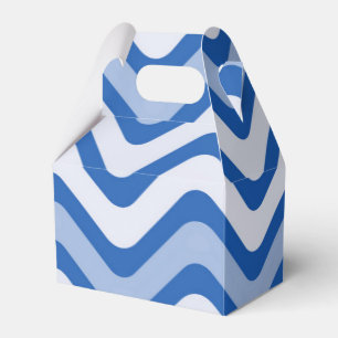 Blaue Wellenlinien-Muster Geschenkschachtel