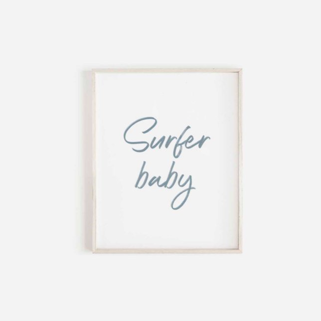 Blaue Wellenreitblauer-Babyposter Poster (Von Creator hochgeladen)