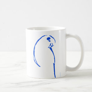 Blaue Wellensittich-Tasse Kaffeetasse